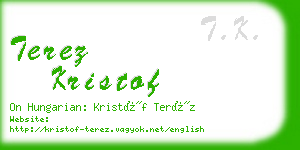 terez kristof business card